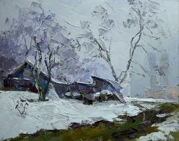 Painting, Winter evening, Boris Serdyuk