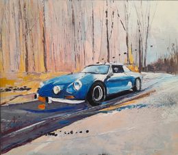 Painting, Virée sous la neige, Céline Dabot