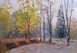 Painting, In the autumn park, Boris Serdyuk