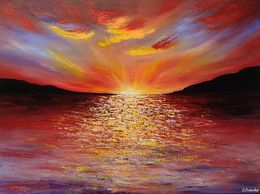 Painting, Sunbeams Path, Olesia Lebedenko