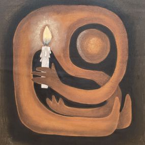 Gemälde, In The Midst of Darkness, Let Your Flame Keep Burning, Miiickey Madu