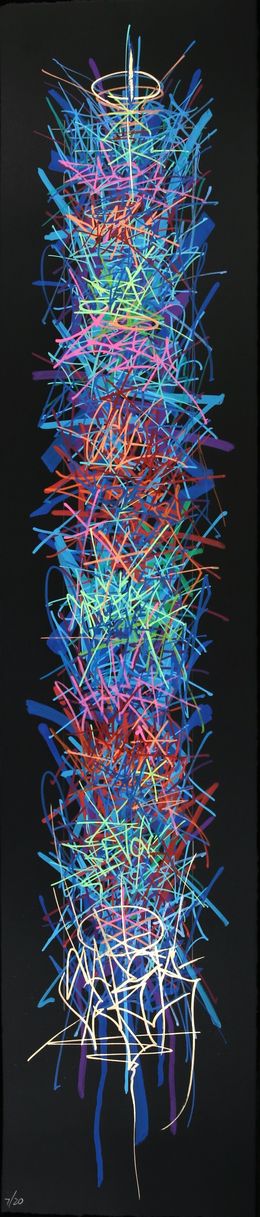 Print, Large Chromatic Scroll, Saber (MSK)