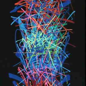 Print, Large Chromatic Scroll, Saber (MSK)