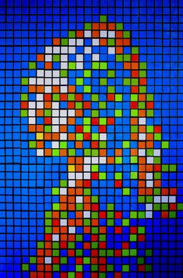 Gemälde, Girl With a Pixel Earring, Fai McCabe