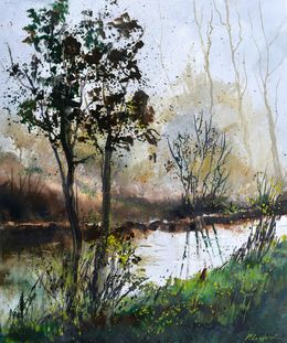 Painting, Light on a river, Pol Ledent
