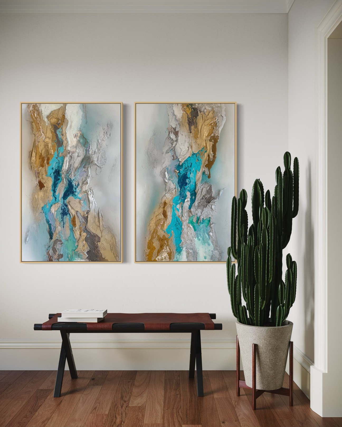 Daniela Pasqualini, Tidal Poetry diptych - framed Daniela Pasqualini, Tidal Poetry diptych - framed