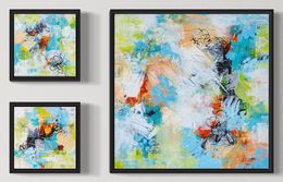 Painting, Abstract Triptych, Vera Hoi