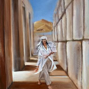 Painting, White Rose in the Dessert, MKate