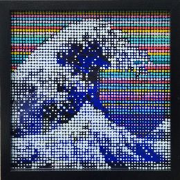 Gemälde, Vague hokusai Box 3D, Wawapod