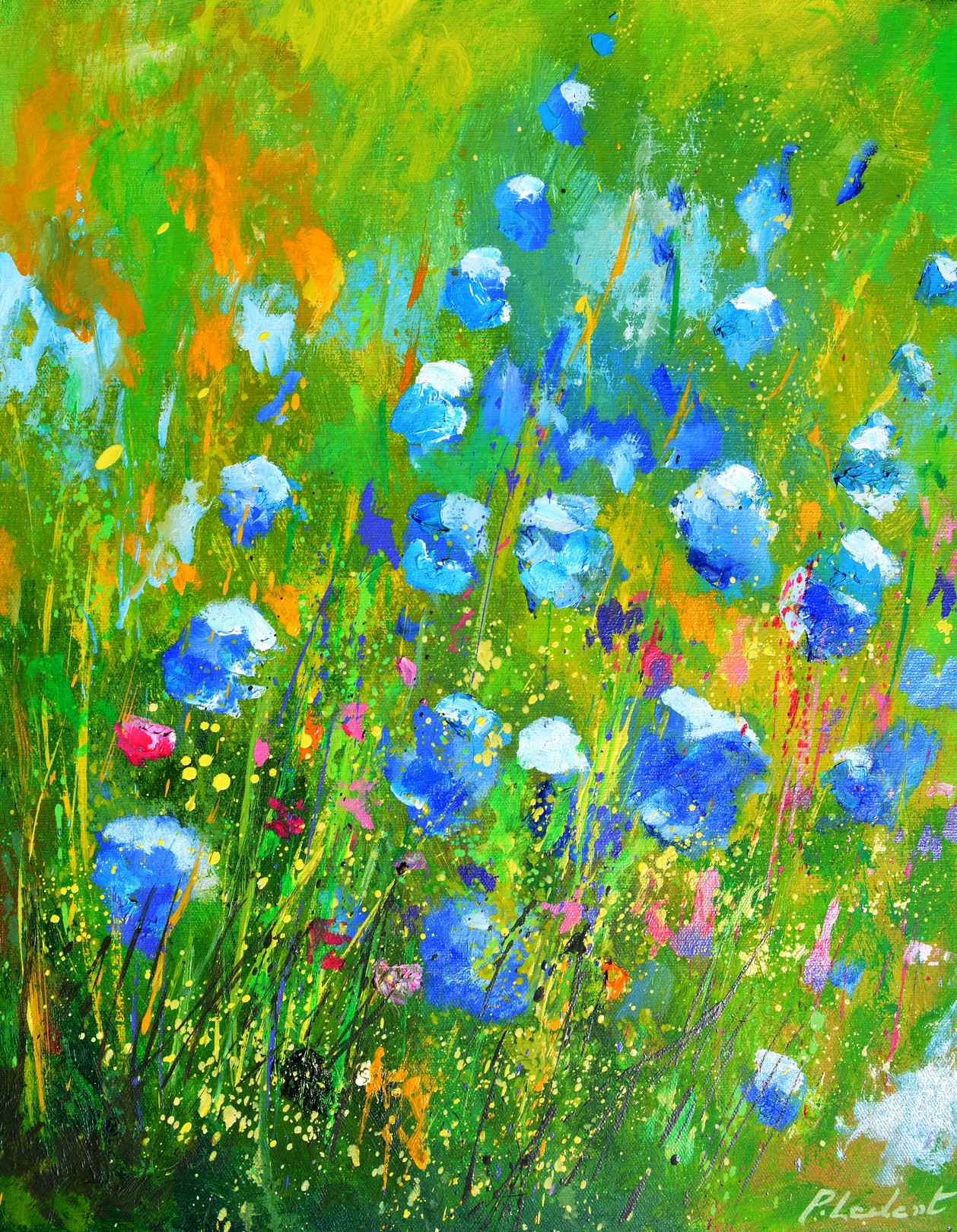 Pol Ledent, Blue wild flowers Pol Ledent, Blue wild flowers