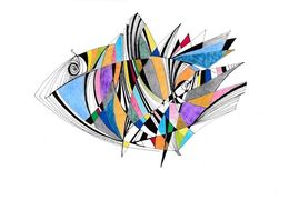 Gemälde, Poisson exotique, Arnaud Dromigny