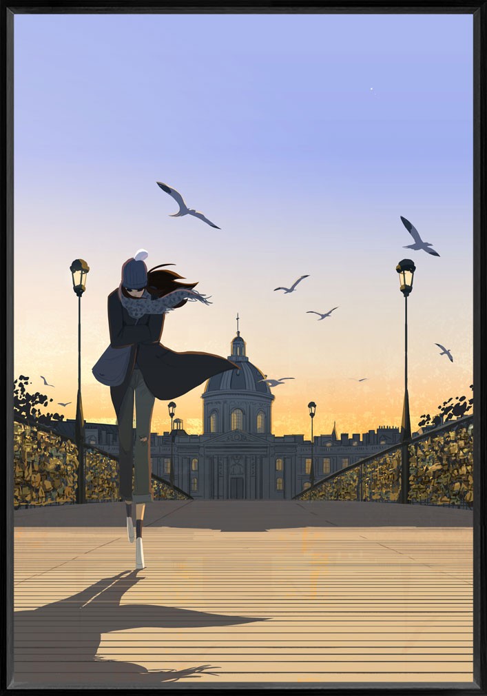 Matthieu Forichon, Pont des arts, fin du jour Matthieu Forichon, Pont des arts, fin du jour