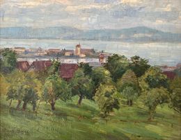 Painting, Lac Léman avec vue sur le Jura, Anna Beyer