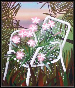 Print, Perfect lovers, a chair, Azucena Gonzalez