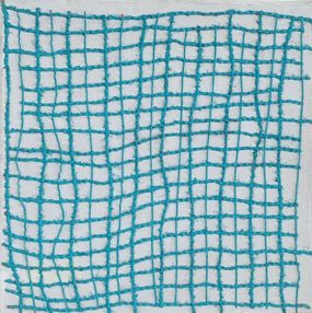Gemälde, Mini trame de vie turquoise, Tiphaine Descamps