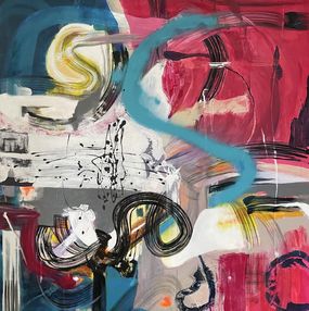 Gemälde, What Goes Around, Painting, Acrylic on Canvas, Vibha Kapur