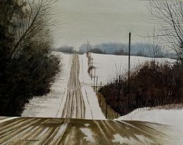 Gemälde, Down Hill, Victor Roschkov