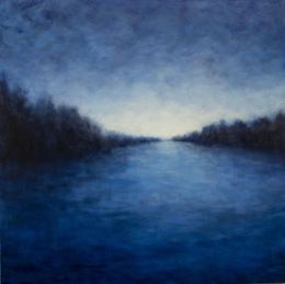 Gemälde, Evening on the Lake, Victoria Veedell