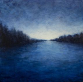 Gemälde, Evening on the Lake, Victoria Veedell