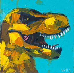 Painting, Orange T-Rex, Will Eskridge
