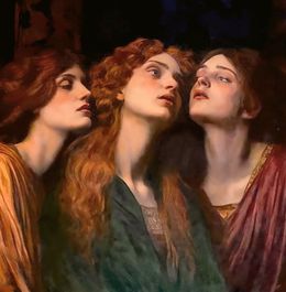 Gemälde, The Ecstasy Of The Three Graces, William Oxer F.R.S.A.