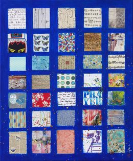 Painting, Blue prayer, Xiaoyang Galas
