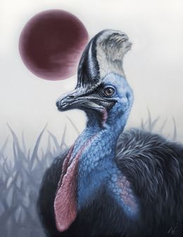 Gemälde, Legendary Blue / Cassowary, Yuko Montgomery