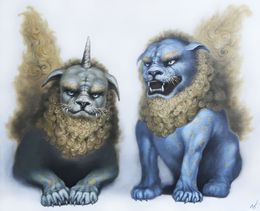 Painting, Guardian of the Shrine, Yuko Montgomery