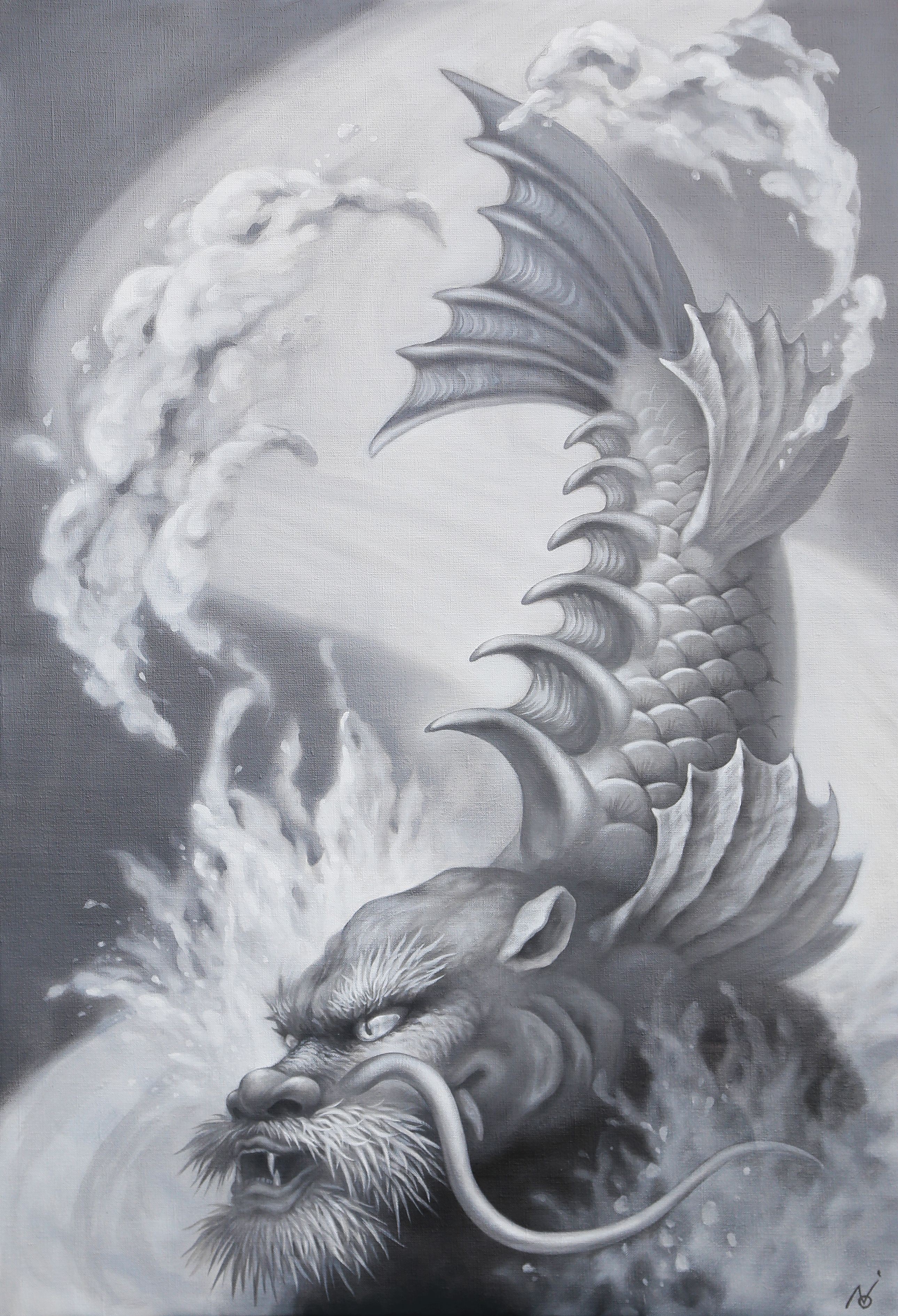 Yuko Montgomery, Guardian of the Castle -, Painting, Oil on Canvas Yuko Montgomery, Guardian of the Castle -, Painting, Oil on Canvas
