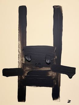 Painting, Black Rabbit, Zaira Dzhaubaeva