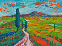 Gemälde, The long road, Zelie Alice