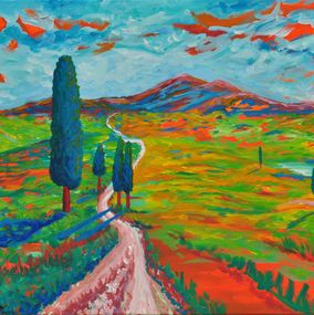 Gemälde, The long road, Zelie Alice