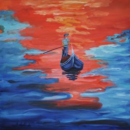 Gemälde, The gondola ride, Zelie Alice
