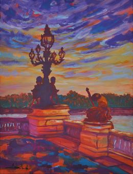 Gemälde, Alexandre III bridge, Zelie Alice