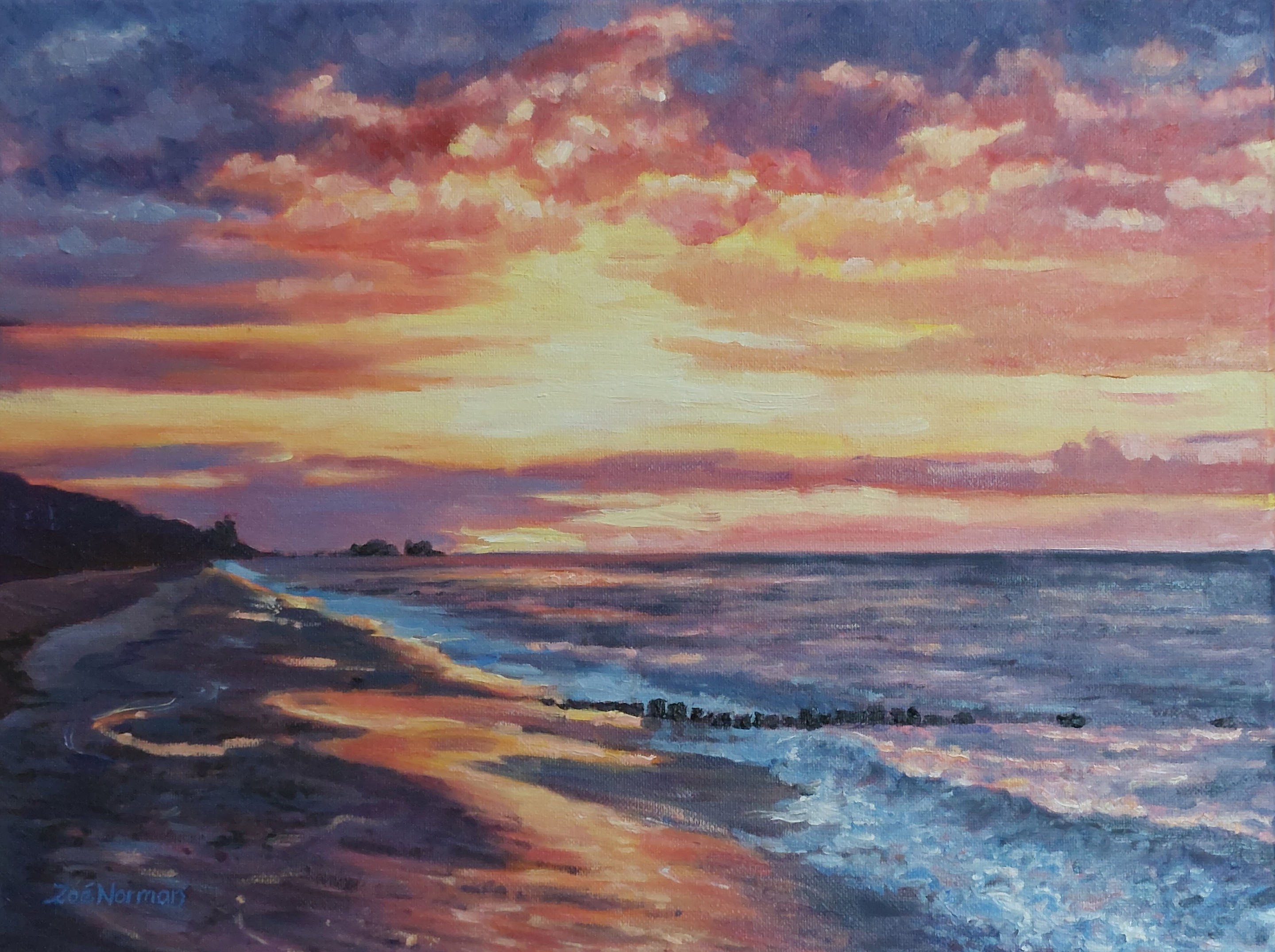Zoe Elizabeth Norman, Sunset Over The Sea Zoe Elizabeth Norman, Sunset Over The Sea
