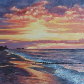 Gemälde, Sunset Over The Sea, Zoe Elizabeth Norman