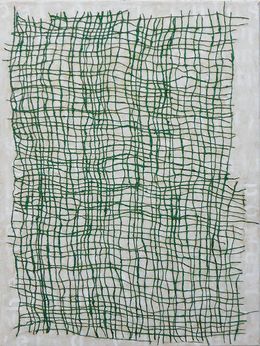 Painting, Trame de vie vert, Tiphaine Descamps