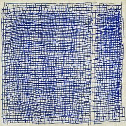 Painting, Trame de vie Cobalt 1, Tiphaine Descamps