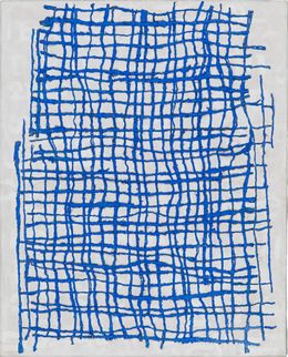 Painting, Trame de vie Cobalt 2, Tiphaine Descamps