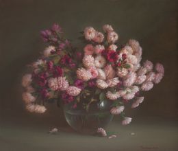 Painting, The last chrysanthemums of autumn, Irina Trushkova