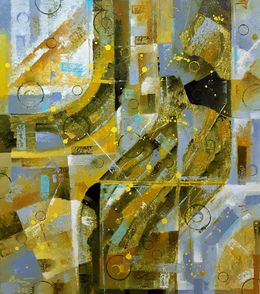 Painting, Green line, Voichenko Sergiy