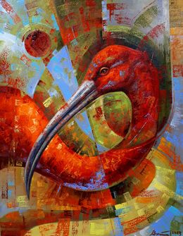 Painting, Red ibis, Voichenko Sergiy