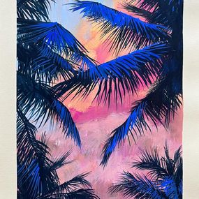 Painting, Les palmiers II, Hugo Caddous