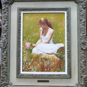 Painting, Femme sur le terrain, Lluis Ribas