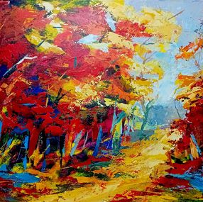 Gemälde, Forêt rouge, Liliya Tapponnier