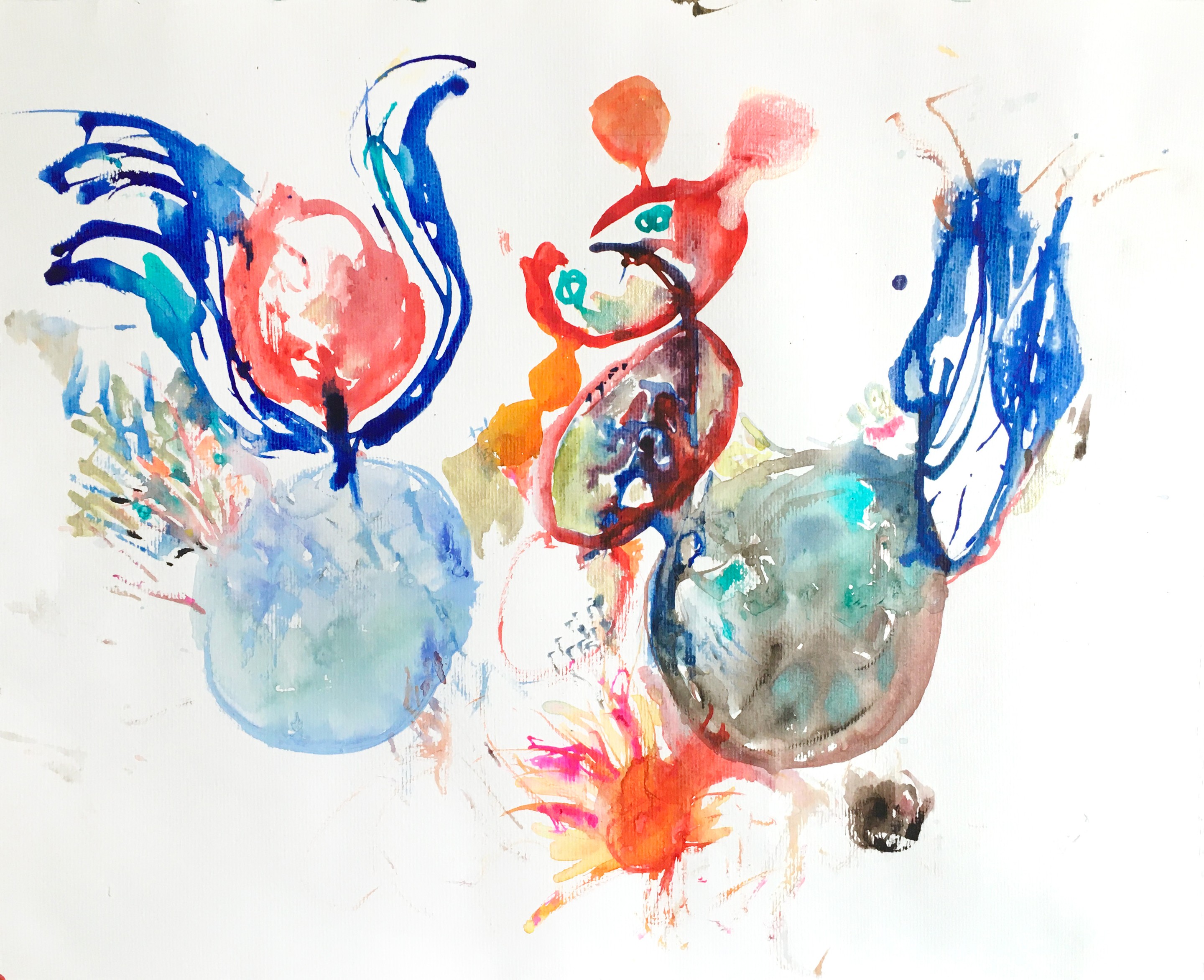 Isabelle Marie, Composition en rouge et bleu Isabelle Marie, Composition en rouge et bleu