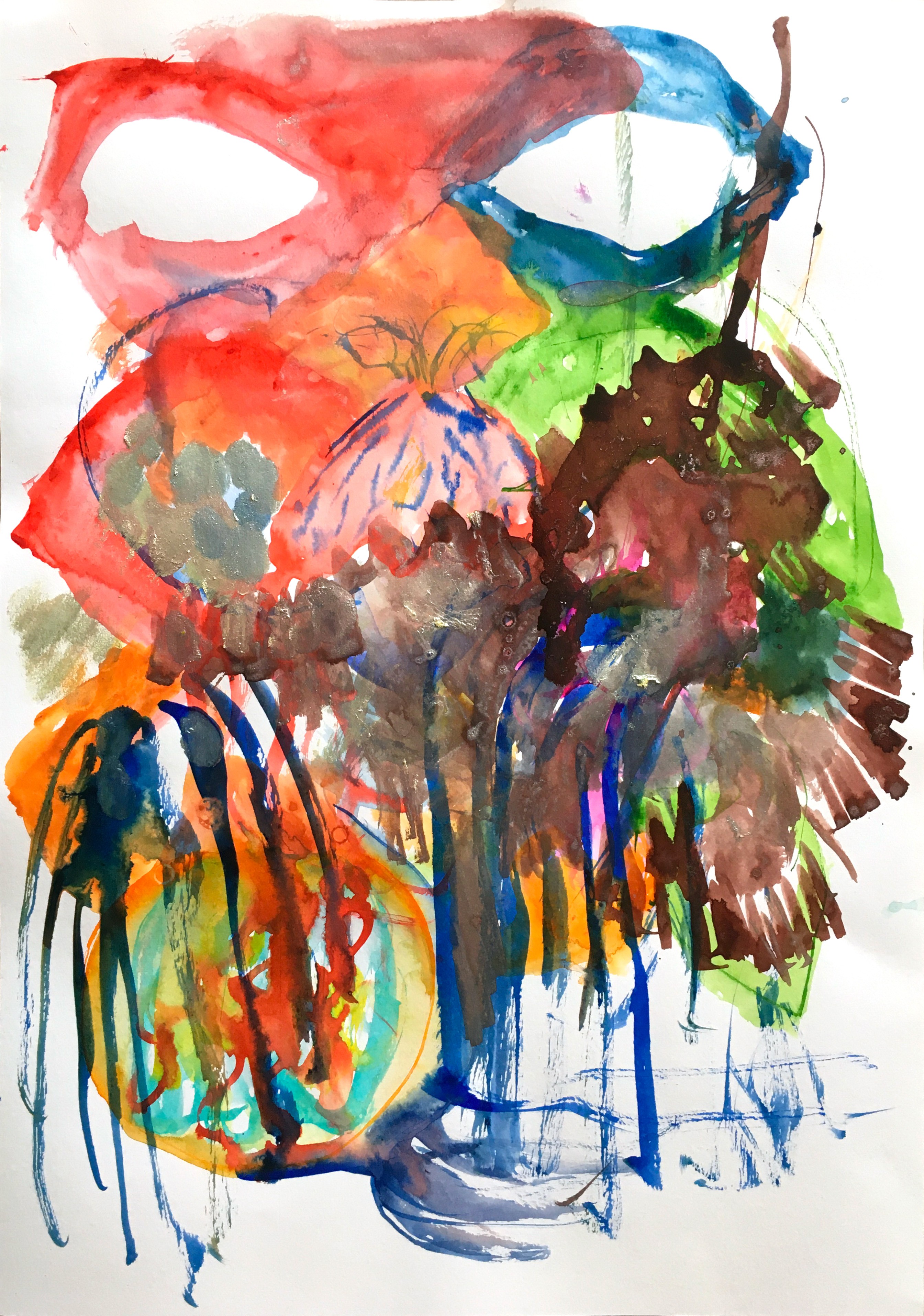 Isabelle Marie, Composition en rouge et vert Isabelle Marie, Composition en rouge et vert