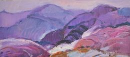 Painting, Purple Mountains, Alexander Shandor