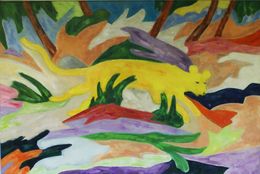 Peinture, Yellow panther, Julian Press
