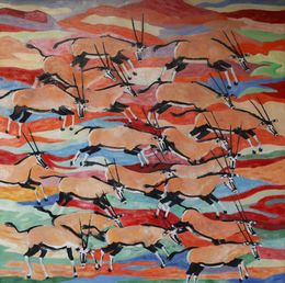 Peinture, Running oryx, Julian Press